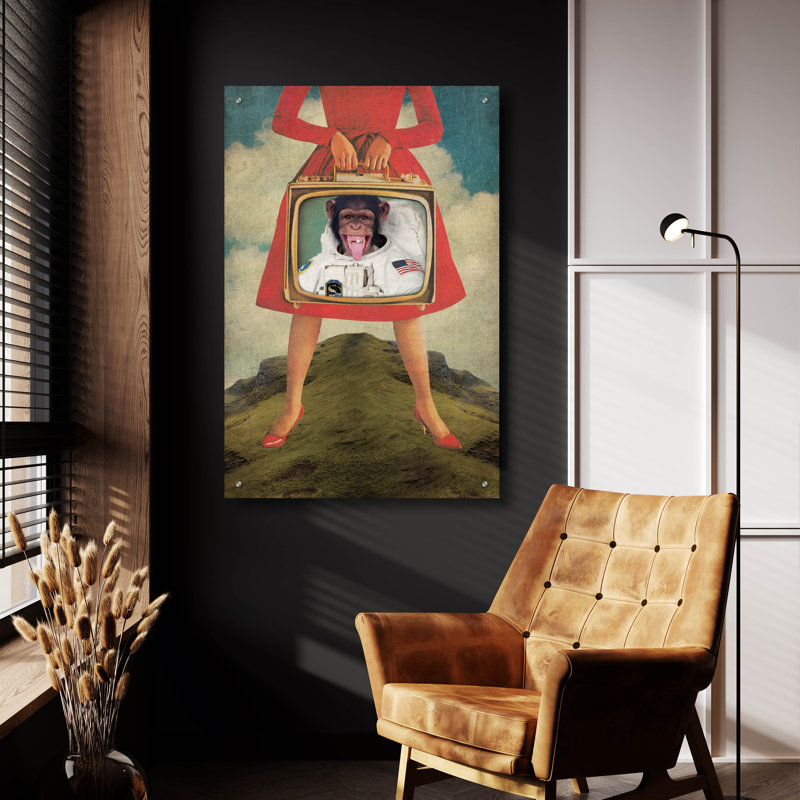 " Monkey See Monkey Do " by Elo Marc, 36" H x 24" W x 0.2" D