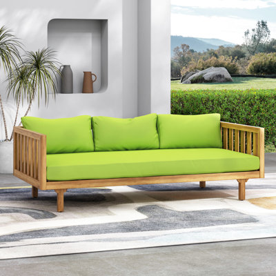 3 Seater Daybed Made Of Wood With Water- Cushions & Slat Panels, 67.75W X 32.25D 24.00H, Color, Assembly Required Panel , ,