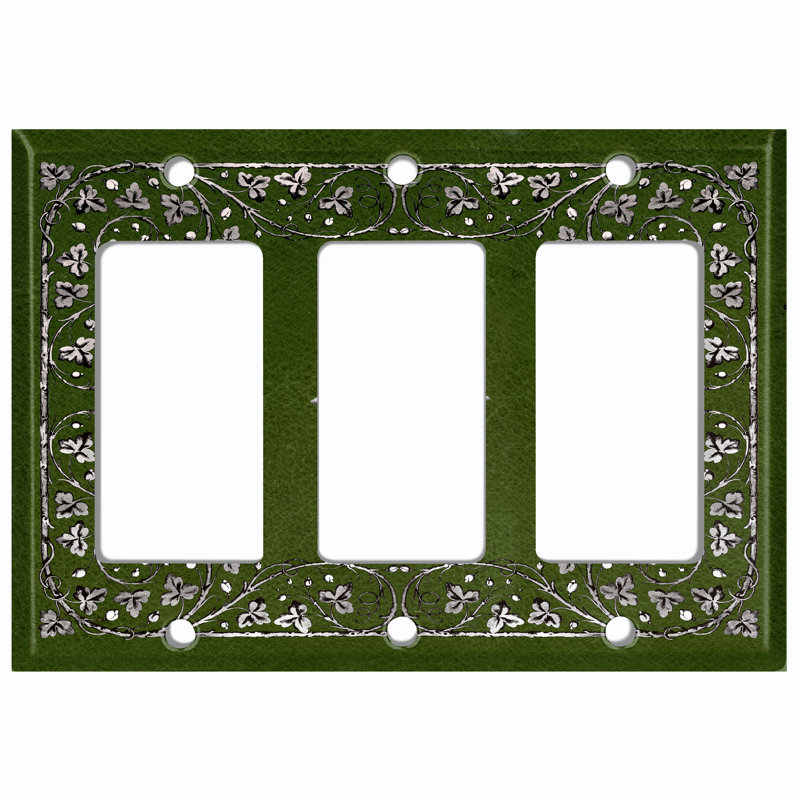 Patterned 3 - Gang Rocker Standard Wall Plate