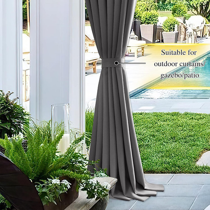 NICETOWN Handmade Curtain Tie Backs-Decorative Drape Tie Backs Holdback Holder for Window Draperies (Set of 4), Grey