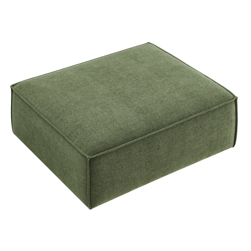 Restore Performance Fabric Upholstered Modular Ottoman In Foliage, Foliage