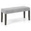 Upholstered Bedroom Bench w/Padded Seat & Solid Wood Legs for Dining Room