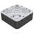 Destination™ 6-Person 59-Jet 80-Port 4-Pump Non-Lounger Hot Tub Spa with Bluetooth, Stainless Steel Heater, Programmable LED Lighting, Insulated Cover Included