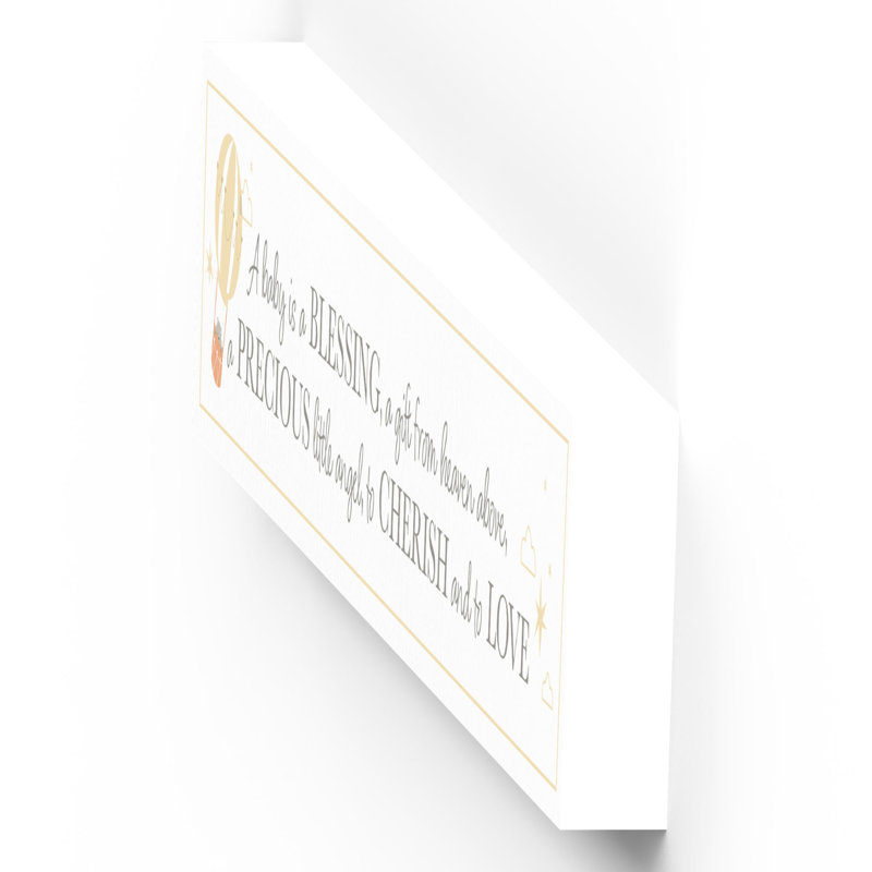 Lynnfield Text & Numbers Letter Block, White/Yellow