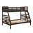 Dark Brown Twin Over Full Bunk Bed, Classic Design, Wood, Guard Rails On Top Bunk, , No Box Spring, Ideal For Youth Bedroom - Look, , Foundation, Suitable-1570142750