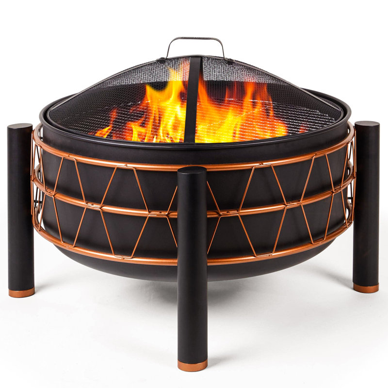 Bulle Round Steel Wood Burning Fire Pit