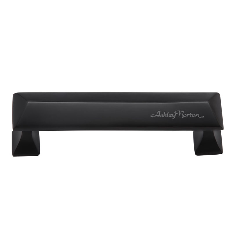 Pyramid Cabinet 3 3/4" Center to Center Bar Pull, Flat Black, 6"