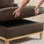 Chaise longue en tissu velours Searle Pierre-269379004