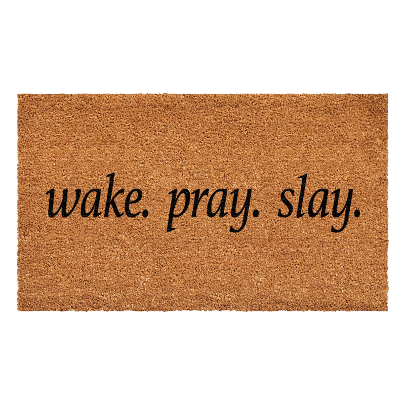 Trinx Wake. Paillasson antidérapant Pray.Slay, L 12 po x L 24 po