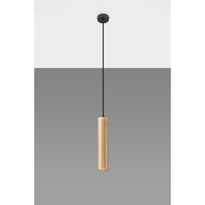 Casper 1 - Light White/Brown Cylinder Pendant