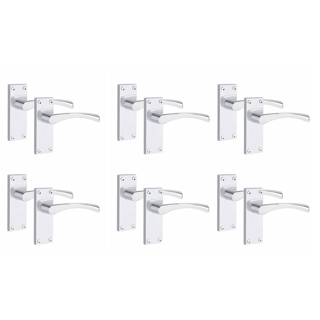 6 Pairs Victorian Scroll Astrid Door Handle