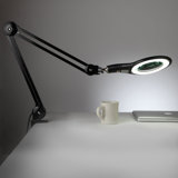Lightview Pro 33 in. Adjustable Swing Arm Integrated 2.25X Magnifying LED Desk Clamp Lamp