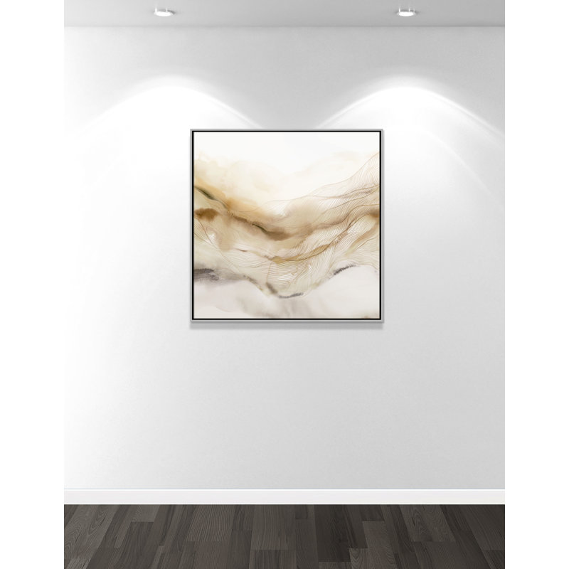 «Line Haze I» par Isabelle Z, Argent, H 37,5 po x l 37,5 po