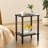 Side Table, Small End Table With Storage Shelf, 2-Tier Small Coffee Tables Living Room For Bedroom, Narrow Spaces-1315981481