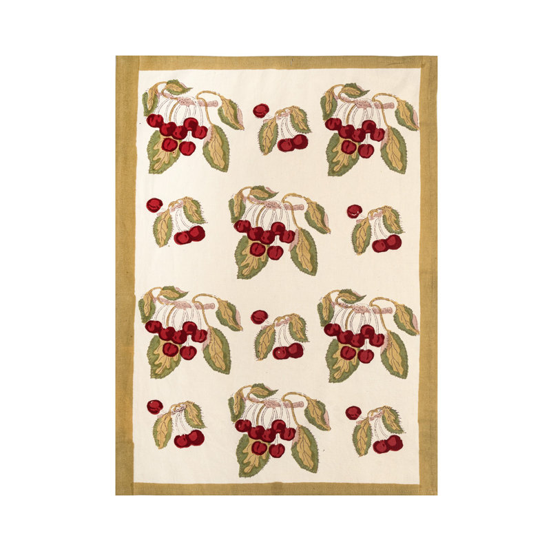 Cherry Cotton Floral Tea Towel