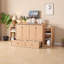 Lit double escamotable grand lit double avec tiroirs et tablettes de rangement spacieux - Lit armoire en bois de pin peu encombrant pour chambres d'amis, chambres à coucher compactes et bureaux à domicile-738144867-738144865