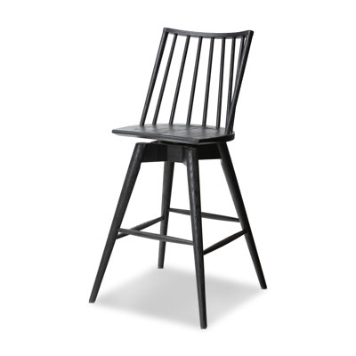 Lewis Swivel Solid Wood Stool