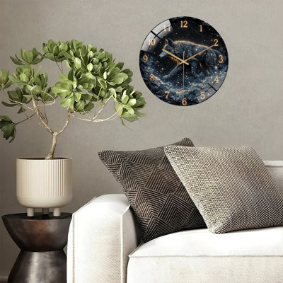 Horloge murale 12 po Cosmic Wolf