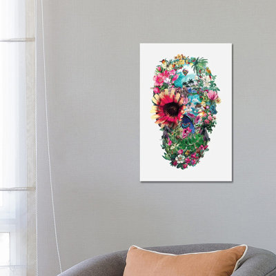 Summer Skull II by Riza Peker - Wrapped Canvas Print