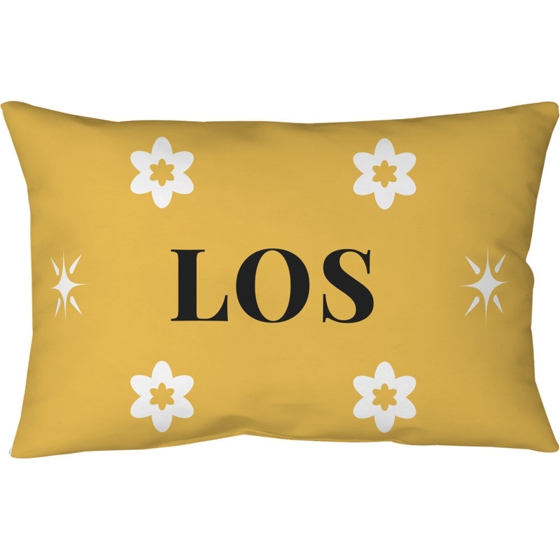 Oreiller en microfibre LA pourpre et or blanc 20 po x 54 po
