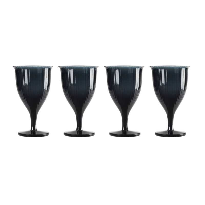 Omnia Handmade Crystal Red Wine Glass, Navy Blue