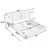 Queen Size Chenille Upholstered Bed With Bedside Table-7776715