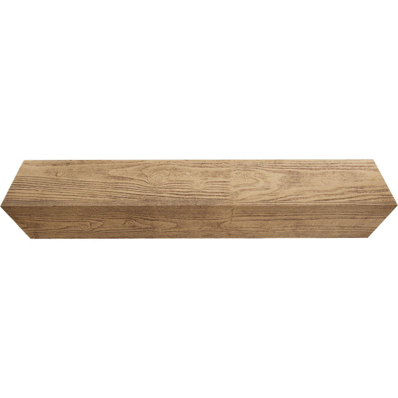 Poutre de plafond à 3 côtés en faux bois Endurathane sablé (poutre en U), H 4 po x l 10 po, Crème au beurre, 12 pi L