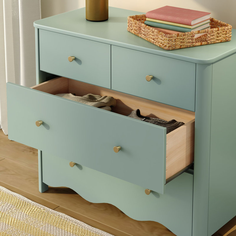 Commode 4 tiroirs Sutton, vert pré, Vert pré