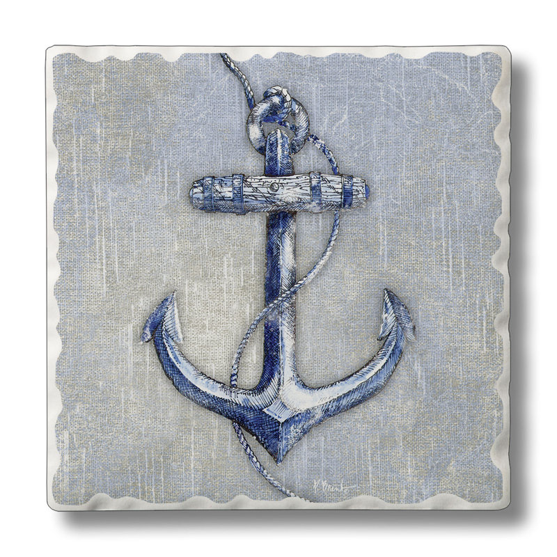 Sous-verre en pierre absorbant anchor