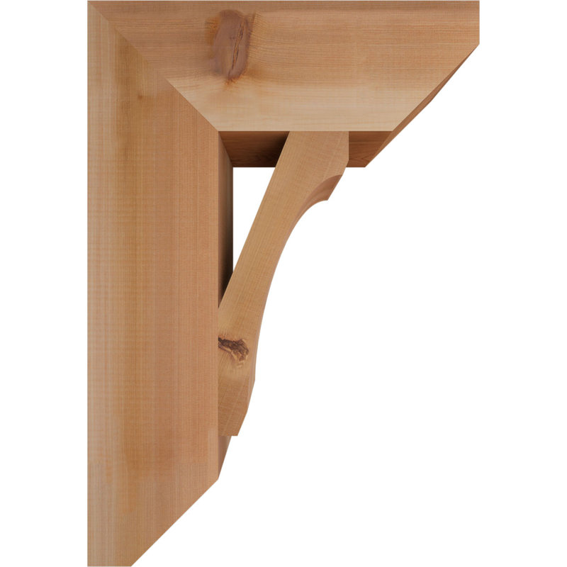 Support en bois / corbeau, Cèdre rouge de l'Ouest (lisse), H 26 po x l 5,5 po x P 18 po
