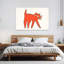 Art mural abstrait chat orange-1662891265