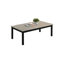 Finition gris clair 3 pièces table basse 1 table basse 2 tables de bout en faux marbre avec pieds en bois