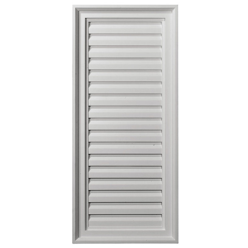 Grille d'aération Urethane Gable, L 12 po x H 32 po, Fonctionnel
