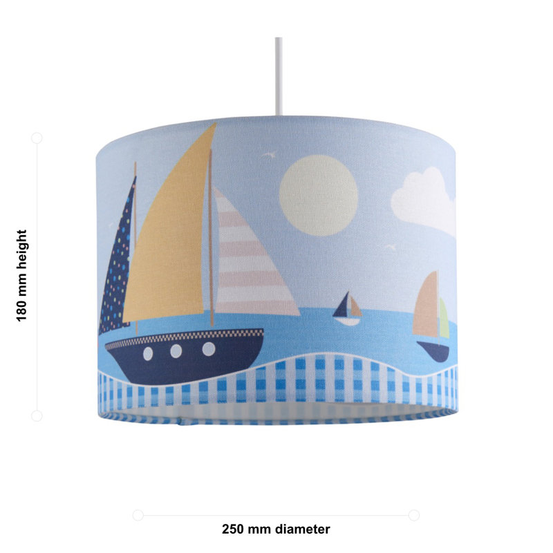 18 cm H Drum Fabric Lamp Shade