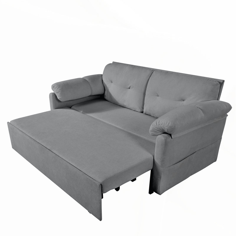 Convertible Pull Out Sofa Bed Queen Size, 3-in-1 Convertible Sleeper Couch with Thicked Cushions and Side Storage,Multi-Functional chenille Loveseat Sofa for Living Room,Bedroom,Apartment,Office
