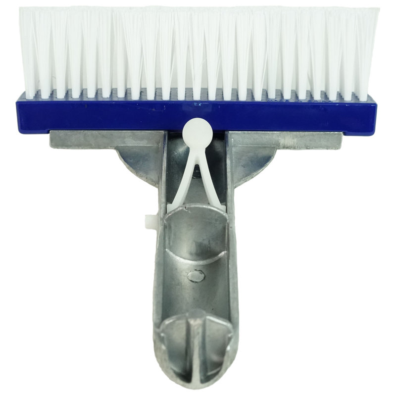 5.5" Blue Swimming Pool Bristle Brush Head With Handle