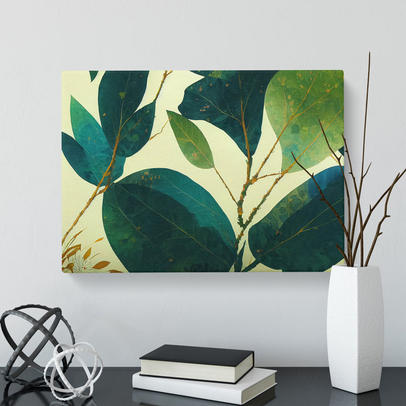 Leaves - Wrapped Canvas Graphic Art, 40cm H x 60cm W x 3cm D