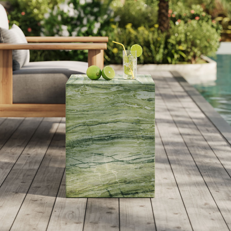Table d'appoint Jordana Square Plinth, Marbre vert