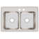 Lustertone 33" L x 22" W Double Basin Drop-In Kitchen Sink