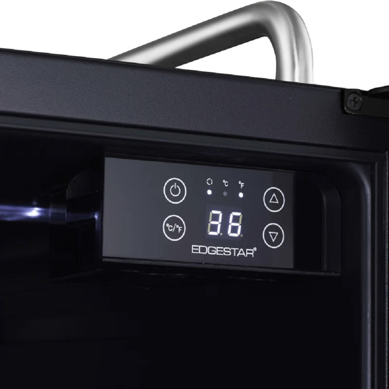 EdgeStar 3.35 Cubic Feet with Door Lock and Adjustable Temperature, Black
