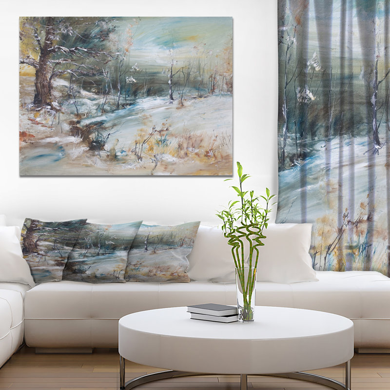 Snowy Trees - impression de paysages, H 30 po x l 40 po x P 1,5 po