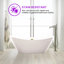 71" x 33" Freestanding Soaking Acrylic Bathtub-73719603