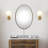 Metal Oval Wall Mirror