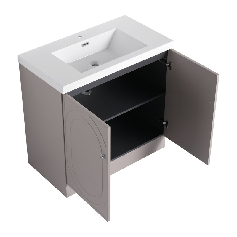 Miterdale 36'' Single Bathroom Vanity Set, Khaki,  36''
