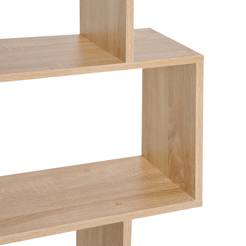 Tabitha 192cm H x 80cm W Geometric Bookcase, Beige