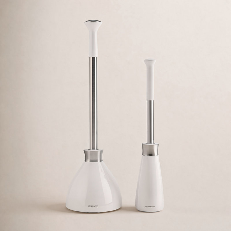 Simplehuman Plunger and Toilet Brush Bundle, White