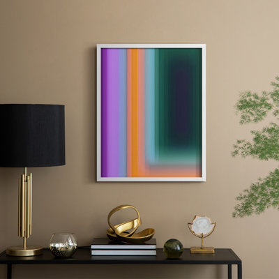 «Glitch Sequence I», reproduction encadrée - bois massif
