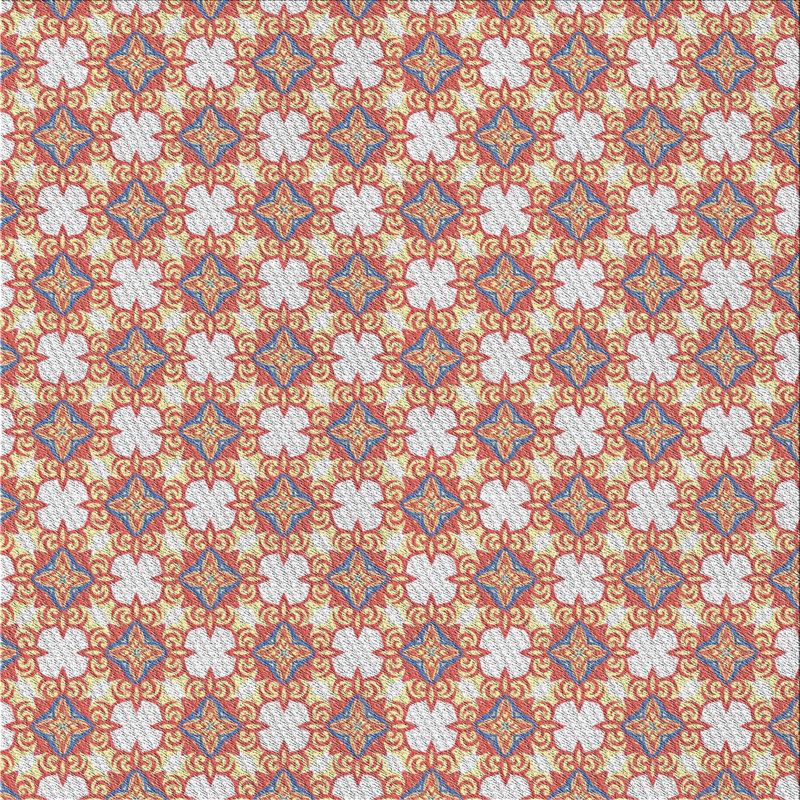 Geometric Indoor Rug, Square 7'