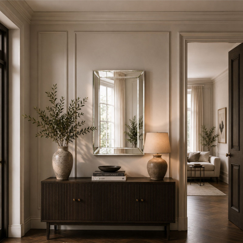 Metal Rectangle Wall Mirror, 92 cm H x 66.5 cm W