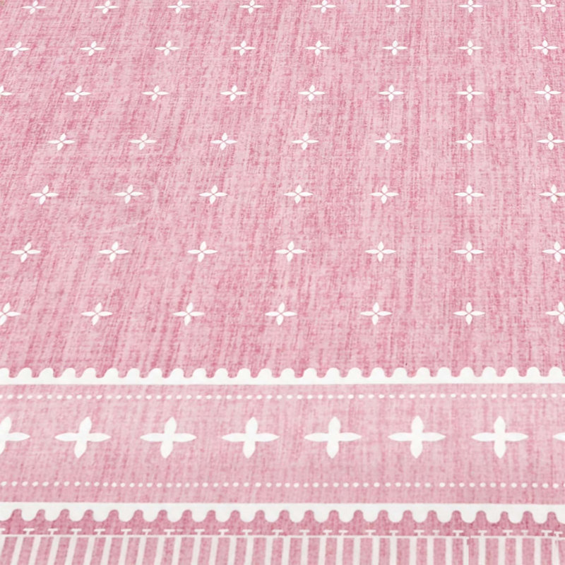 Tapis moderne lavable à la machine, Rose, 10 x 13 pi